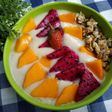 Sarapan sehat 12 (Banana Pear smoothies bowl)