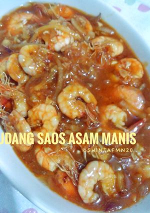 Foto resep Udang Saos Asam Manis