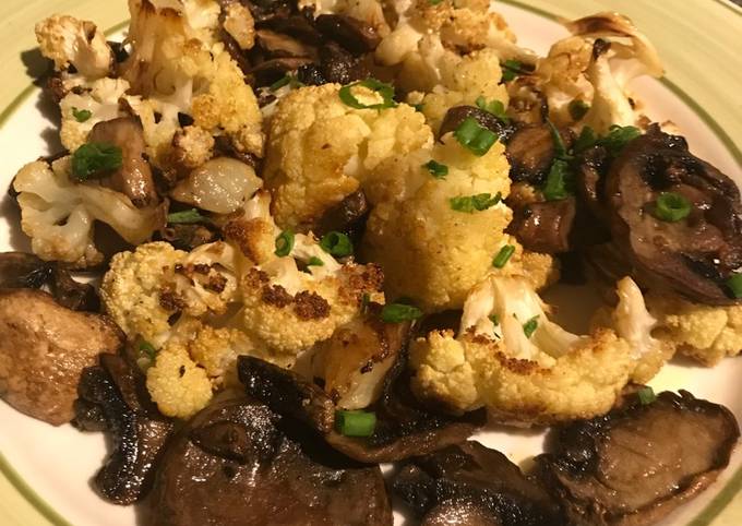 Copy of Easy Roasted Cauliflower with mushrooms