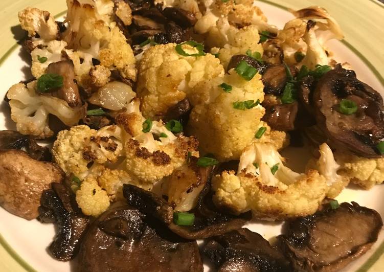 Easiest Way to Cook Delicious Copy of Easy Roasted Cauliflower with
mushrooms