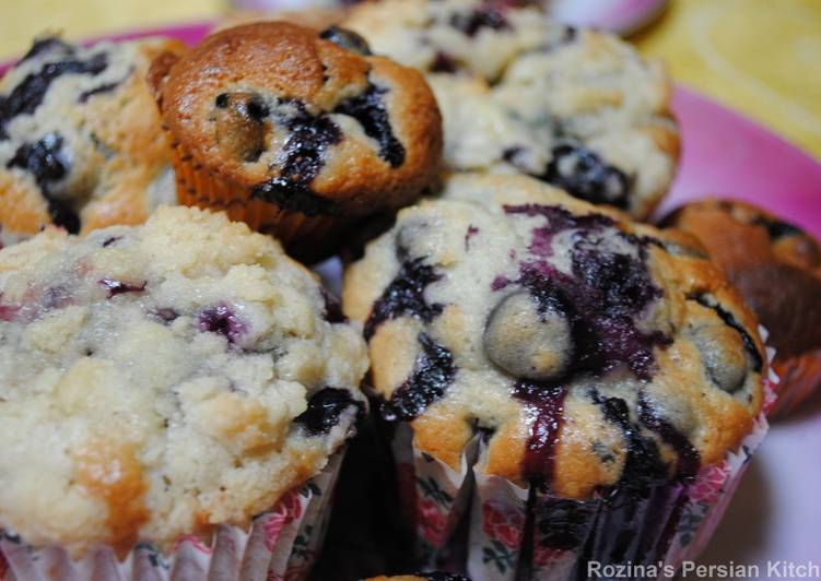 Steps to Prepare Quick My blueberry muffins