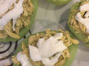Una foto de gratinado de chayote