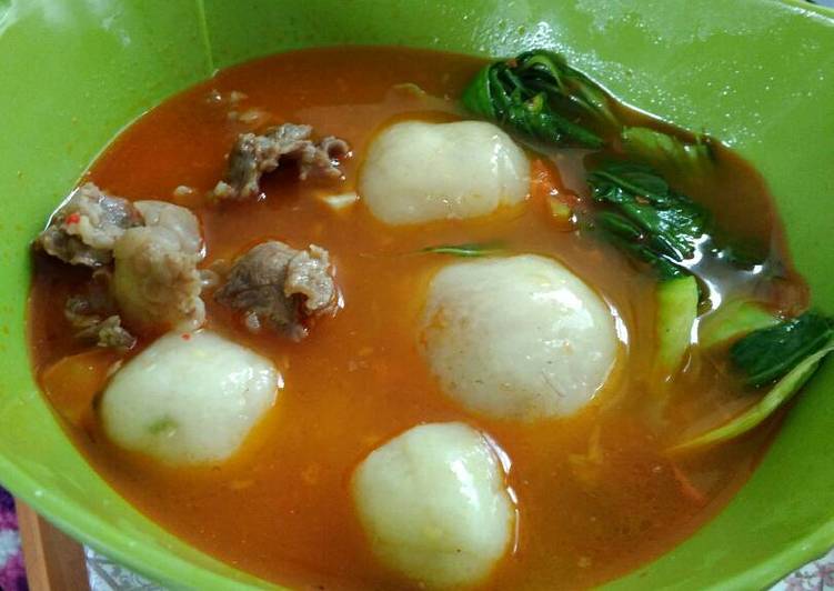 Cara Buat Bakso Aci Kuah Iga Irit Anti Gagal