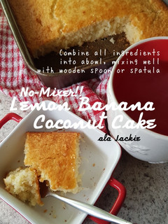 Foto resep Lemon Banana Coconut Cake - No Mixer!