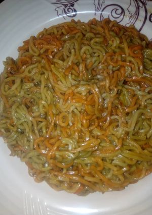 A picture of Coloured noodles.