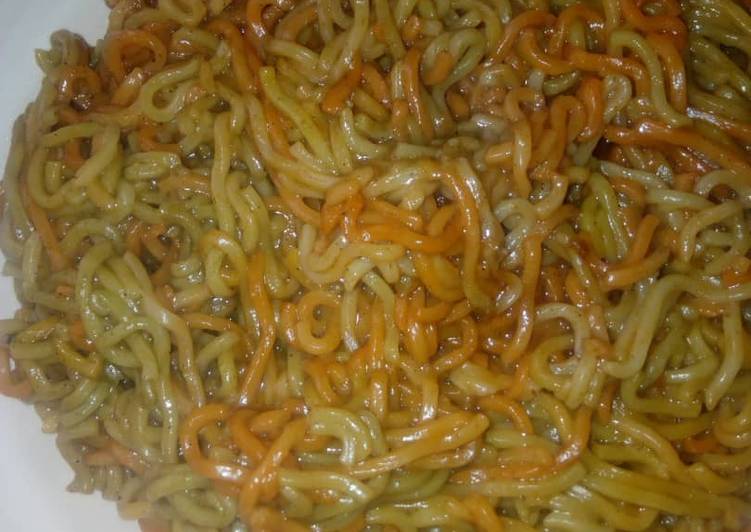 Recipe of Quick Coloured noodles