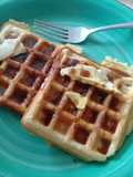 Waffles de avena y plátano. ॐ