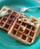 Waffles de avena y plátano. ॐ