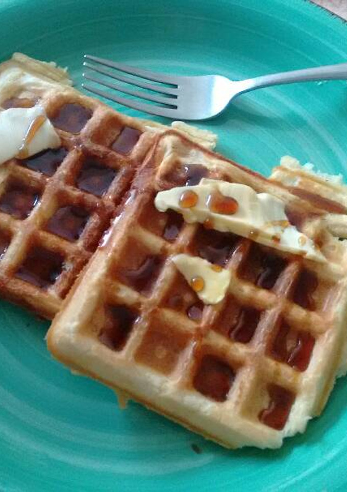 Una foto de Waffles de avena y plátano. ॐ