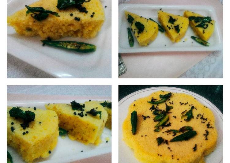 Recipe of Ultimate Dhokla (Yellow lentil Savory Cake)