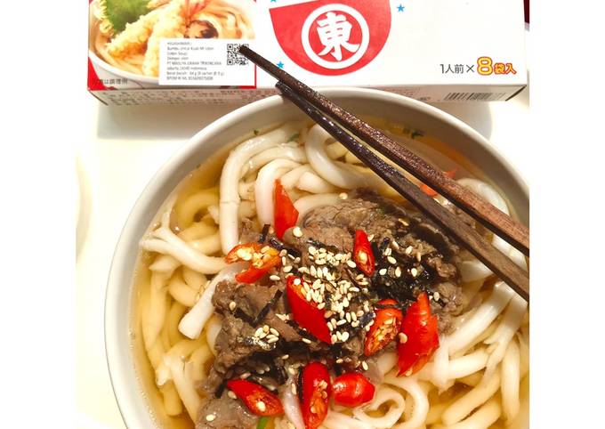 Resep Niku Udon (Higashimaru Soup) Anti Gagal