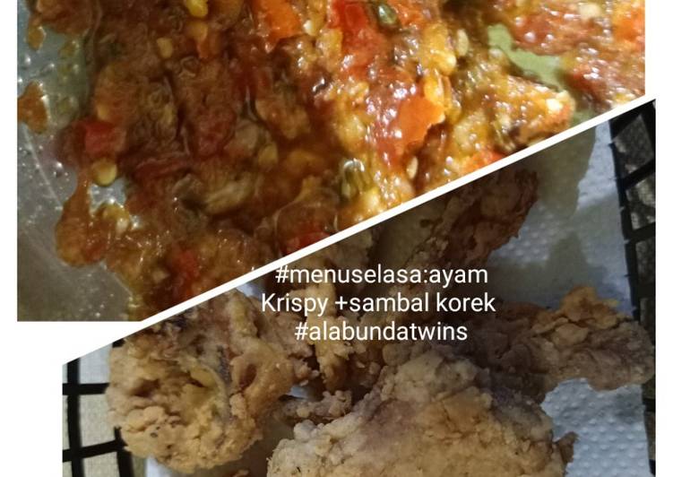 Ayam Krispy + sambal korek