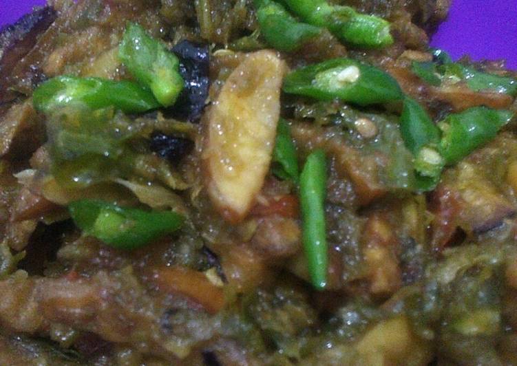 Jengkol tempe sambal ijo pedas