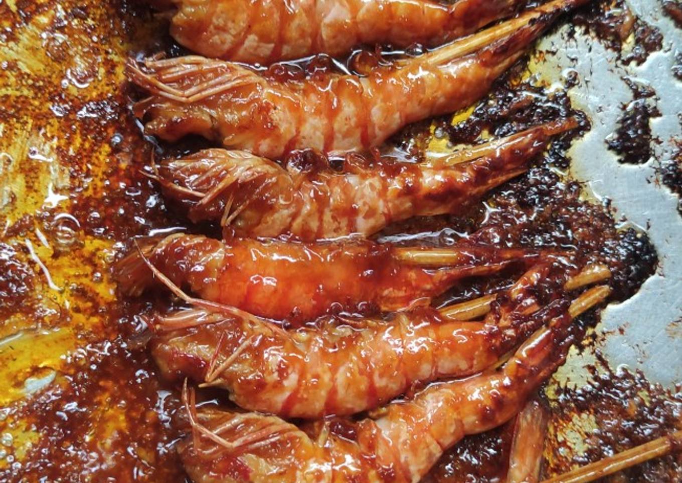 Udang bakar madu (teflon)