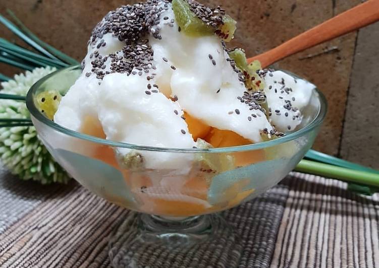 Cara Memasak Es krim yoghurt mangga Untuk Pemula!