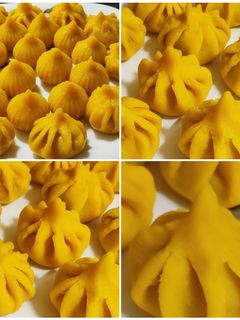 मॅंगो मोदक (उकडीचे) (mango modak ukadiche recipe in marathi) रेसिपी चे मुख्य फोटो