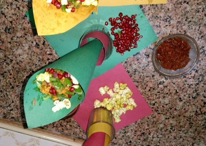 Recipe of Homemade Popcorn Bhel a perfect partner to your tea!