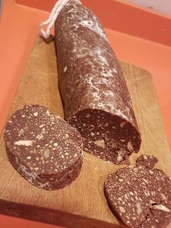 Una foto de Trampantojo salchichón de chocolate en Thermomix