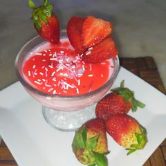 A picture of Strawberry Frozen yogurt.