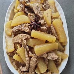 A picture of Beef and Radish Strips.