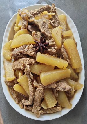 A picture of Beef and Radish Strips.