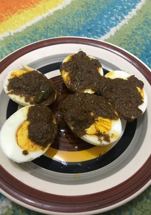 Foto resep Telur rebus bumbu rendang