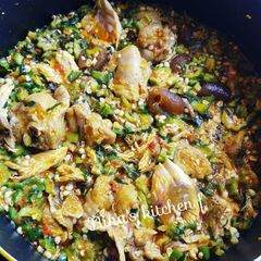 A picture of Okro soup.
