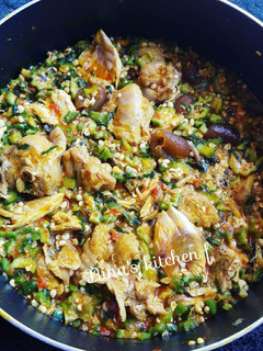 A picture of Okro soup.