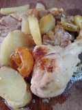 Pollo marinado agridulce en sartén