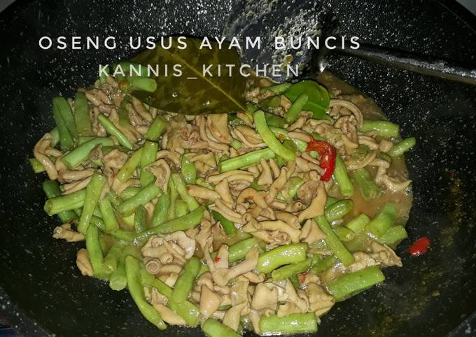 17. Oseng Usus Ayam Buncis