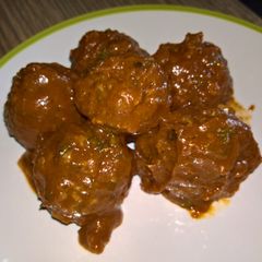 A picture of Spaghetti Sauce with Meatballs.