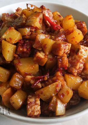 Foto resep Balado kentang tempe