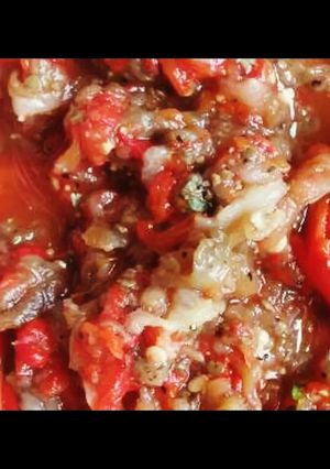A picture of Homemade ajvar from Eastern-Europe (Vegan).