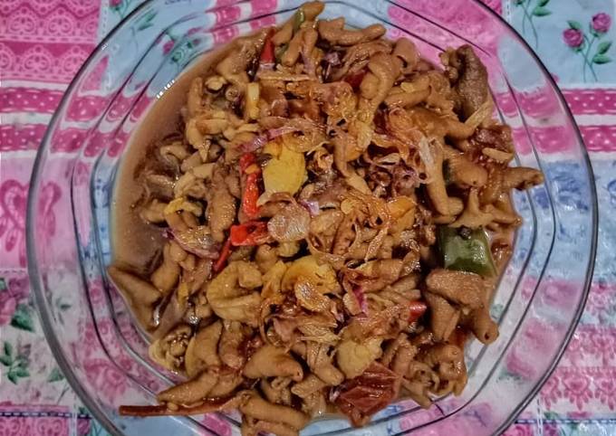 Cara Gampang Menyiapkan Tumis/oseng usus ayam yang Bisa Manjain Lidah
