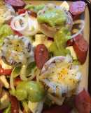 Ensalada de hongos rellenos