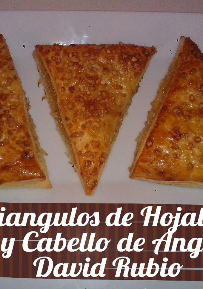 Una foto de Triángulos de hojaldre y cabello de ángel