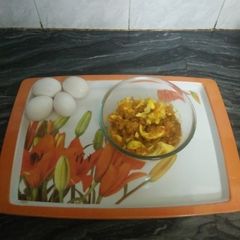 A picture of Egg katli.