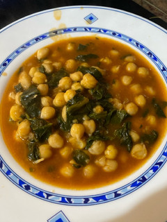Una foto de Garbanzos con espinacas