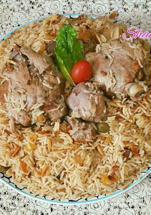 صورة لوصفة كبسة لحمة بحلة الضغط