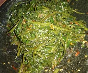 Resep mudah Rujak kangkung Praktis Enak