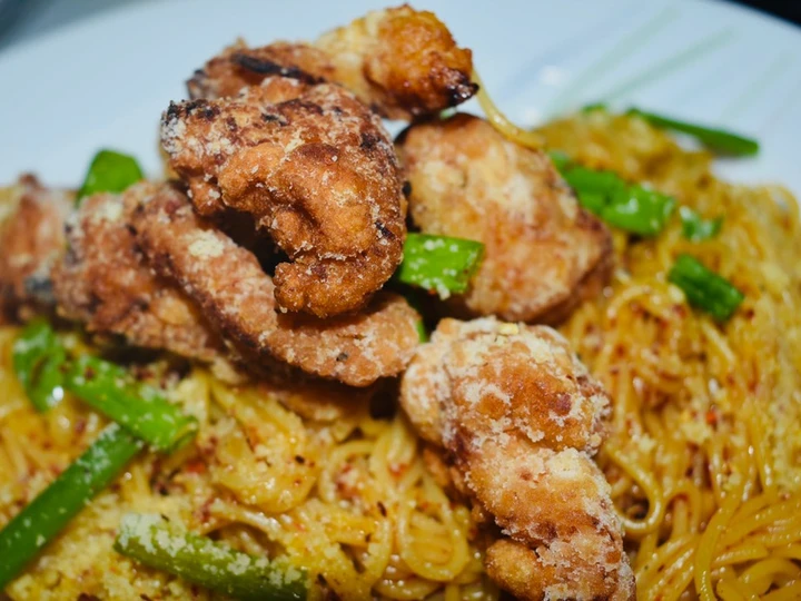 Easy Steps to Make Asian Fusion Pasta with Chicken Popcorn the So Delicious Appealing