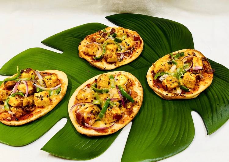 Simple Way to Prepare Super Quick Homemade Paneer Tikka Pizza Naan