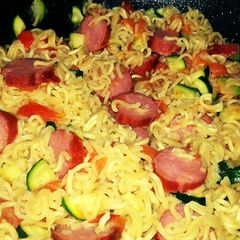 Noodles/ smokies A picture of Noodles/ smokies.