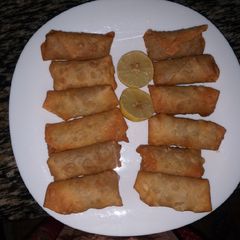 A picture of Chicken Spring Rolls #DeepFriedSnack.