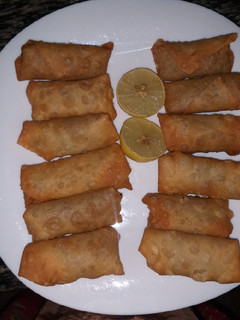 A picture of Chicken Spring Rolls #DeepFriedSnack.