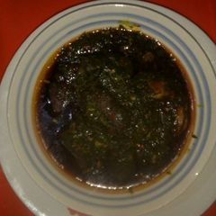 A picture of Afang soup.