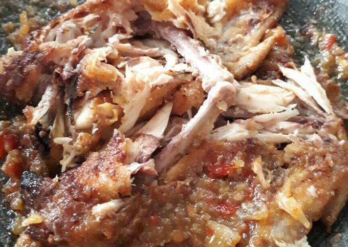 Ayam geprek sambel bawang sederhana