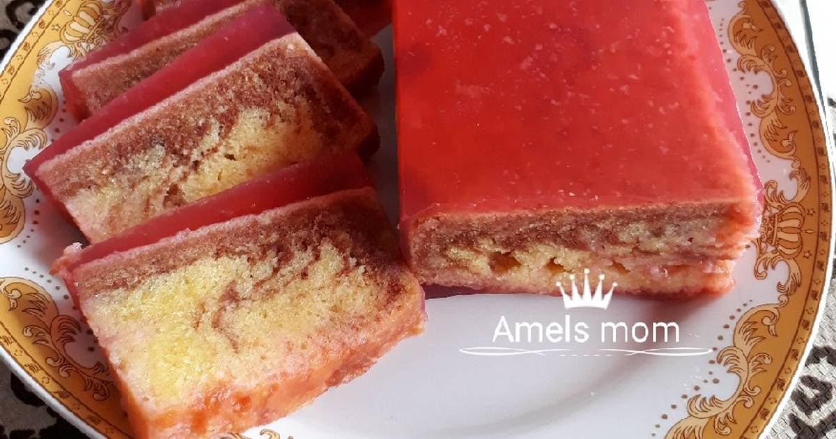 Resep Puding bolu marmer oleh 💞Amel�s Mom💞 Cookpad