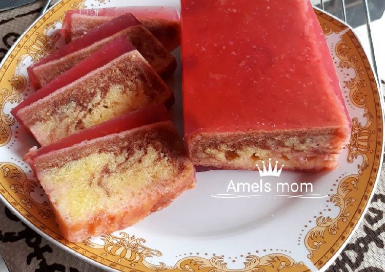 Resep Puding bolu marmer yang Enak