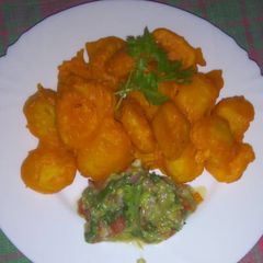 A picture of Viazi karai (potato drops).